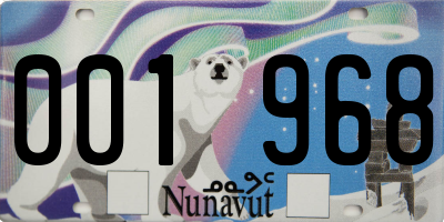 NU license plate 001968