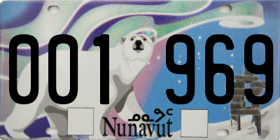 NU license plate 001969