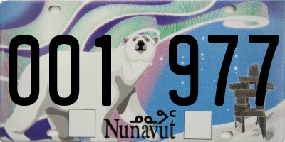 NU license plate 001977