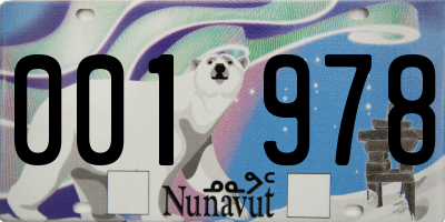 NU license plate 001978