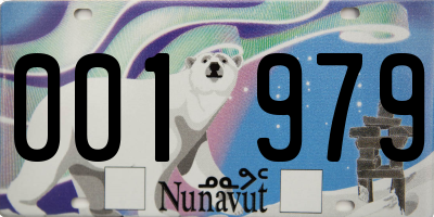 NU license plate 001979