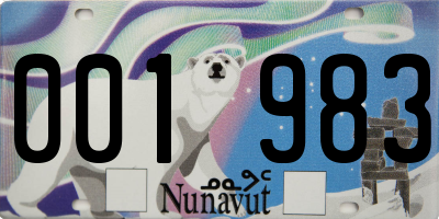 NU license plate 001983