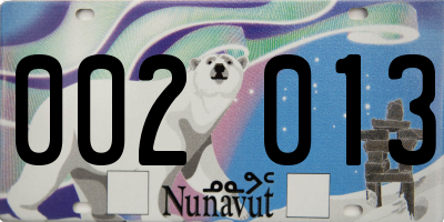 NU license plate 002013