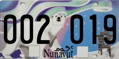 NU license plate 002019