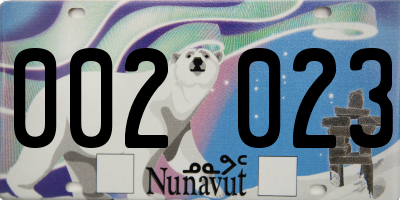 NU license plate 002023