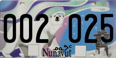 NU license plate 002025