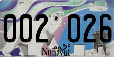 NU license plate 002026