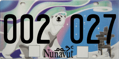 NU license plate 002027