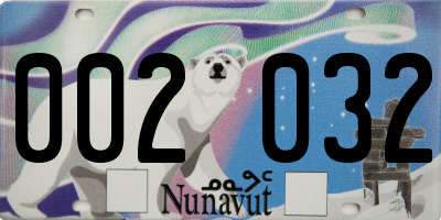 NU license plate 002032