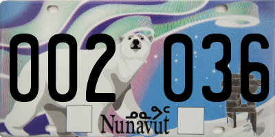 NU license plate 002036