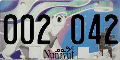 NU license plate 002042