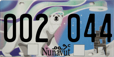 NU license plate 002044