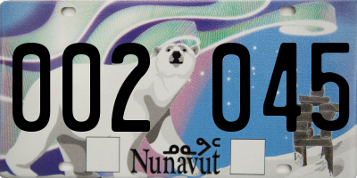 NU license plate 002045