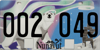 NU license plate 002049