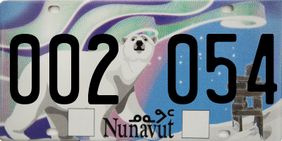 NU license plate 002054