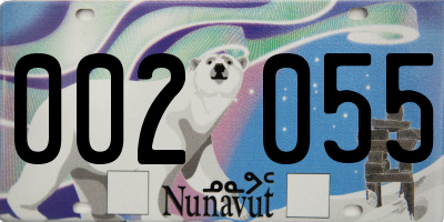 NU license plate 002055