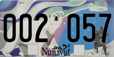 NU license plate 002057