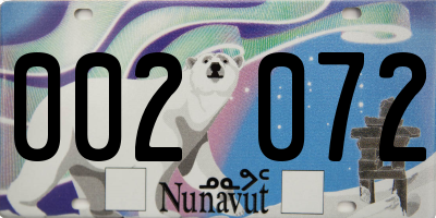 NU license plate 002072