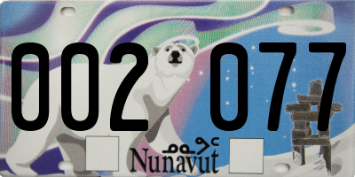 NU license plate 002077