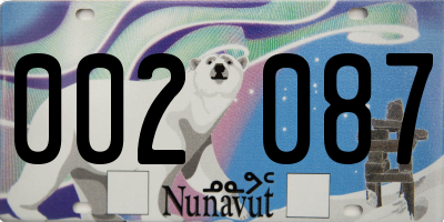 NU license plate 002087