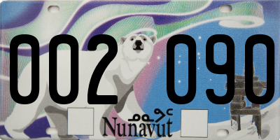 NU license plate 002090