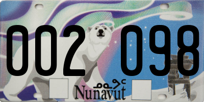 NU license plate 002098