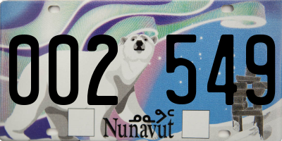 NU license plate 002549