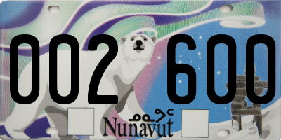 NU license plate 002600