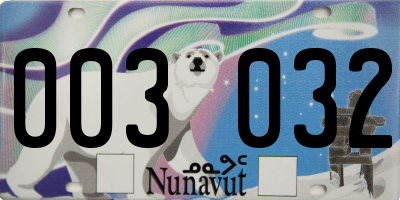 NU license plate 003032