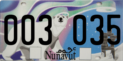 NU license plate 003035