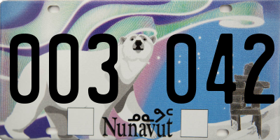 NU license plate 003042