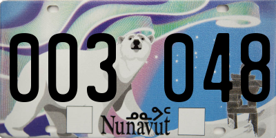 NU license plate 003048