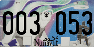 NU license plate 003053