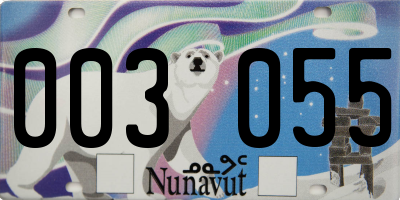 NU license plate 003055