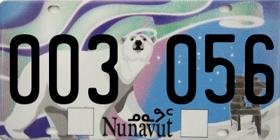 NU license plate 003056