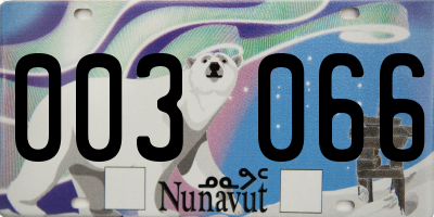 NU license plate 003066