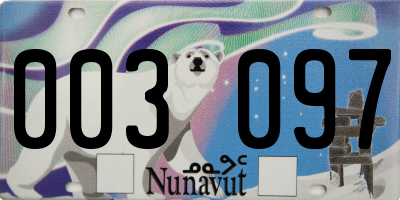 NU license plate 003097