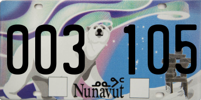 NU license plate 003105