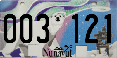 NU license plate 003121