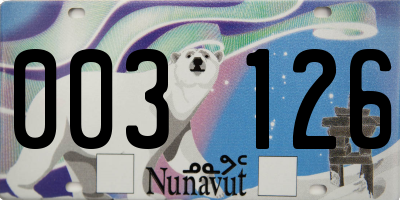 NU license plate 003126