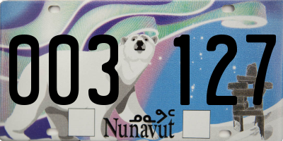 NU license plate 003127