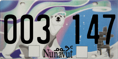 NU license plate 003147