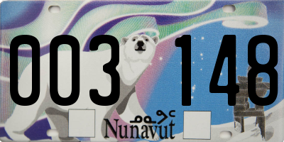 NU license plate 003148