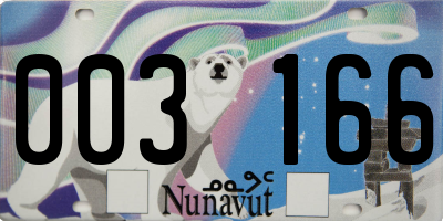 NU license plate 003166