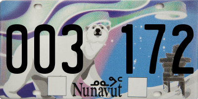 NU license plate 003172