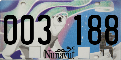 NU license plate 003188