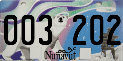 NU license plate 003202