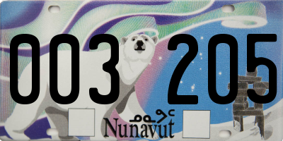 NU license plate 003205