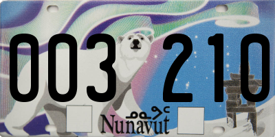 NU license plate 003210