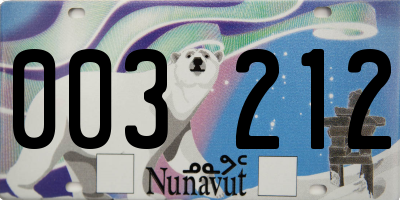 NU license plate 003212